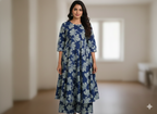 Jaipuri Cotton  A Line  Cotton Palazzo with pocket