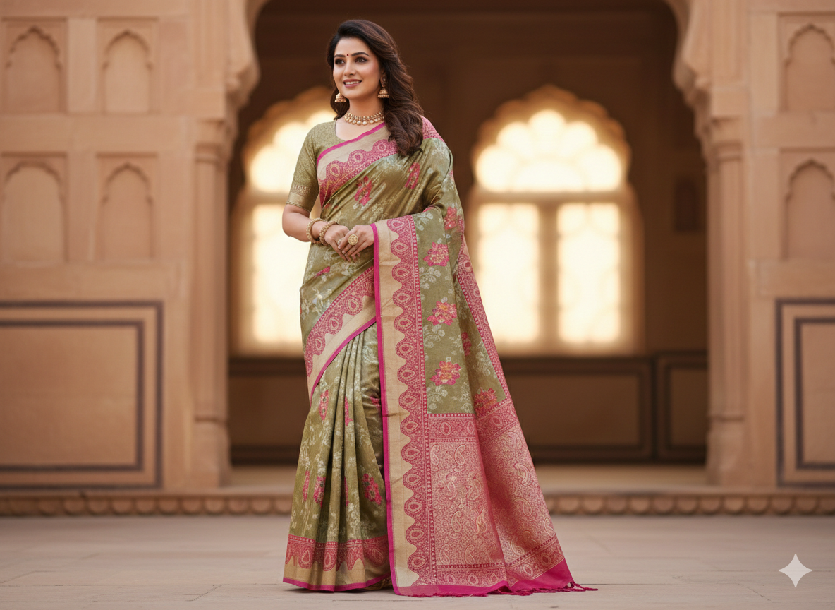 Soft Silk Saree With Blouse Piece
