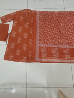 Cotton Dress  Set Premium Stitched